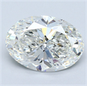 Diamante Natural 3.23 quilates, Ovalado , Color I, claridad SI2 y certificado GIA