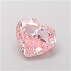 Picture of Lab Grown Diamond 2.99 Carats, Heart with  Cut, Fancy Vivid Pink Color, VS2 Clarity and Certified by IGI