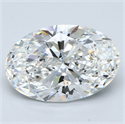Natural Diamond 7.16 Carats, Oval with  Cut, G Color, SI1 Clarity and Certified by GIA