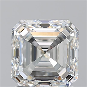 Picture of Natural Diamond 2.01 Carats, Asscher with  Cut, H Color, IF Clarity and Certified by GIA