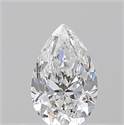 Natural Diamond 0.50 Carats, Pear with  Cut, E Color, VS2 Clarity and Certified by GIA