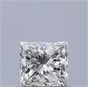 Natural Diamond 0.45 Carats, Princess with  Cut, F Color, VVS2 Clarity and Certified by IGI