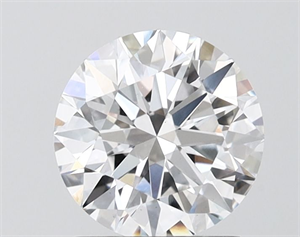 Picture of Lab Grown Diamond 1.50 Carats, Round with Ideal Cut, D Color, VVS2 Clarity and Certified by IGI