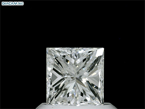 Picture of Natural Diamond 0.72 Carats, Princess with  Cut, H Color, VS2 Clarity and Certified by GIA