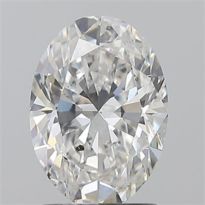 Foto Diamante Natural 1.50 quilates, Ovalado , Color G, claridad SI2 y certificado GIA de