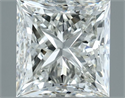 Natural Diamond 1.00 Carats, Princess with  Cut, H Color, VVS2 Clarity and Certified by IGI