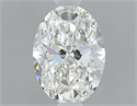 Natural Diamond 0.60 Carats, Oval with  Cut, I Color, SI1 Clarity and Certified by GIA
