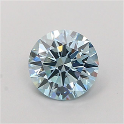 Picture of Lab Grown Diamond 1.20 Carats, Round with Ideal Cut, Fancy Vivid Blue Color, VVS2 Clarity and Certified by IGI