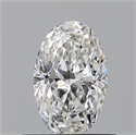 Natural Diamond 0.53 Carats, Oval with  Cut, F Color, VVS1 Clarity and Certified by GIA