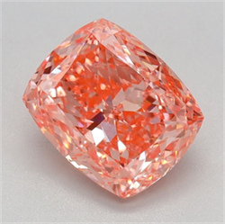 Picture of Lab Grown Diamond 1.60 Carats, CUSHION MODIFIED with  Cut, Fancy Vivid Pink Color, VS1 Clarity and Certified by IGI