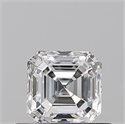 Natural Diamond 0.50 Carats, Asscher with  Cut, E Color, VS2 Clarity and Certified by GIA