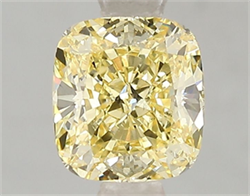 Picture of Lab Grown Diamond 1.53 Carats, Cushion with  Cut, Fancy Intense Yellow Color, VS2 Clarity and Certified by IGI