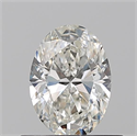 Natural Diamond 0.50 Carats, Oval with  Cut, I Color, VVS2 Clarity and Certified by GIA