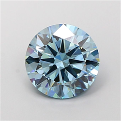 Picture of Lab Grown Diamond 3.00 Carats, Round with Excellent Cut, Fancy Vivid Blue Color, VS1 Clarity and Certified by IGI