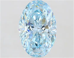 Picture of Lab Grown Diamond 2.05 Carats, Oval with  Cut, Fancy Intense Blue Color, VS1 Clarity and Certified by IGI