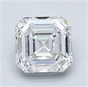 Diamante Natural 1.71 quilates, Asscher , Color E, claridad VS2 y certificado GIA