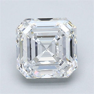 Picture of Natural Diamond 1.71 Carats, Asscher with  Cut, E Color, VS2 Clarity and Certified by GIA