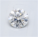 Natural Diamond 0.72 Carats, Round with Excellent Cut, E Color, I1 Clarity and Certified by GIA
