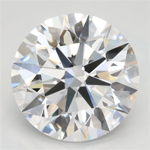 Picture of Lab Grown Diamond 3.56 Carats, Round with Ideal Cut, D Color, IF Clarity and Certified by IGI