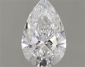 Picture of Natural Diamond 0.53 Carats, Pear with  Cut, D Color, IF Clarity and Certified by GIA