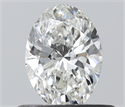 Natural Diamond 0.50 Carats, Oval with  Cut, H Color, VS2 Clarity and Certified by GIA
