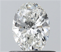 Natural Diamond 0.50 Carats, Oval with  Cut, H Color, VS2 Clarity and Certified by GIA