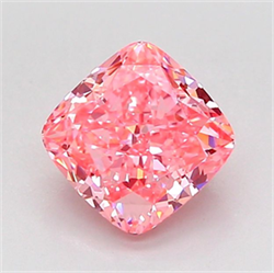 Picture of Lab Grown Diamond 1.43 Carats, CUSHION MODIFIED with  Cut, Fancy Vivid Pink Color, VVS2 Clarity and Certified by IGI