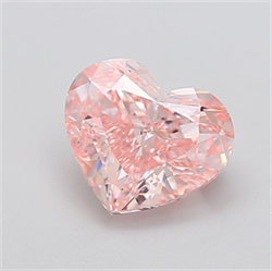 Picture of Lab Grown Diamond 3.51 Carats, Heart with  Cut, Fancy Pink Color, VVS2 Clarity and Certified by IGI