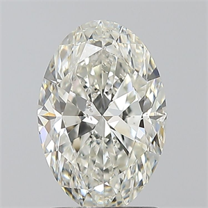 Picture of Natural Diamond 1.70 Carats, Oval with  Cut, J Color, SI2 Clarity and Certified by GIA