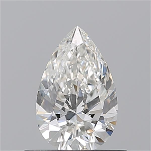 Picture of Natural Diamond 0.55 Carats, Pear with  Cut, H Color, VVS1 Clarity and Certified by GIA