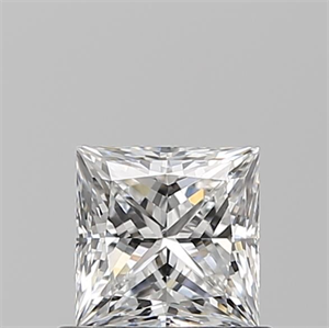 Picture of Natural Diamond 0.72 Carats, Princess with  Cut, E Color, VS2 Clarity and Certified by GIA