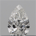 Natural Diamond 0.18 Carats, Pear with  Cut, F Color, SI2 Clarity and Certified by GIA