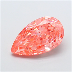 Picture of Lab Grown Diamond 4.94 Carats, Pear with  Cut, Fancy Vivid Pink Color, VVS2 Clarity and Certified by IGI