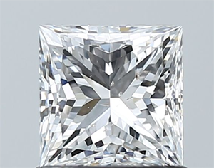 Picture of Natural Diamond 1.01 Carats, Princess with  Cut, E Color, SI1 Clarity and Certified by GIA