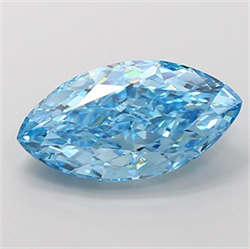 Picture of Lab Grown Diamond 4.01 Carats, Marquise with  Cut, Fancy Vivid Blue Color, VS1 Clarity and Certified by IGI