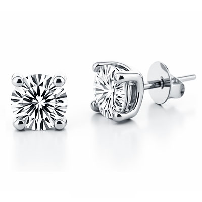 4 prongs basket stud earring mounting for all shapes and carats