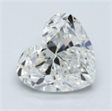 Natural Diamond 2.00 Carats, Heart with  Cut, H Color, VS2 Clarity and Certified by GIA