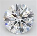 Lab Grown Diamond 2.66 Carats, Round with Excellent Cut, D Color, IF Clarity and Certified by GIA