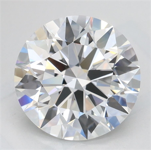 Picture of Lab Grown Diamond 2.66 Carats, Round with Excellent Cut, D Color, IF Clarity and Certified by GIA