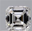 Natural Diamond 0.50 Carats, Asscher with  Cut, E Color, VS2 Clarity and Certified by GIA