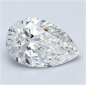 Diamante Natural 1.70 quilates, De pera , Color F, claridad VS1 y certificado GIA