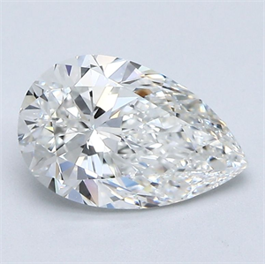 Foto Diamante Natural 1.70 quilates, De pera , Color F, claridad VS1 y certificado GIA de