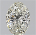Natural Diamond 0.71 Carats, Oval with  Cut, K Color, VS2 Clarity and Certified by GIA
