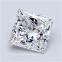 Natural Diamond 3.02 Carats, Princess with  Cut, E Color, VS2 Clarity and Certified by GIA