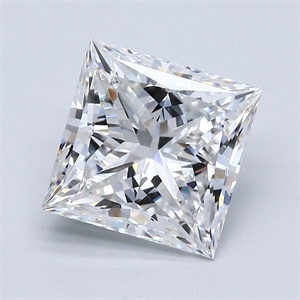 Picture of Natural Diamond 3.02 Carats, Princess with  Cut, E Color, VS2 Clarity and Certified by GIA