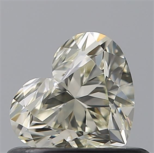 Picture of Natural Diamond 0.52 Carats, Heart with  Cut, M Color, IF Clarity and Certified by GIA
