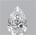 Natural Diamond 0.70 Carats, Pear with  Cut, E Color, VS2 Clarity and Certified by GIA