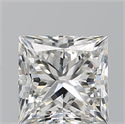 Natural Diamond 0.92 Carats, Princess with  Cut, I Color, VVS1 Clarity and Certified by GIA
