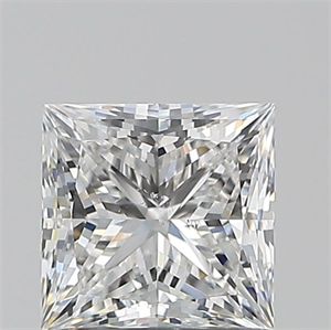 Picture of Natural Diamond 0.90 Carats, Princess with  Cut, E Color, SI2 Clarity and Certified by GIA