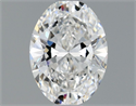 Natural Diamond 0.50 Carats, Oval with  Cut, E Color, VVS1 Clarity and Certified by GIA